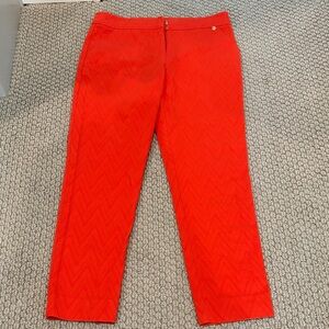 Trina Turk Fiery Orange Zigzag Pants